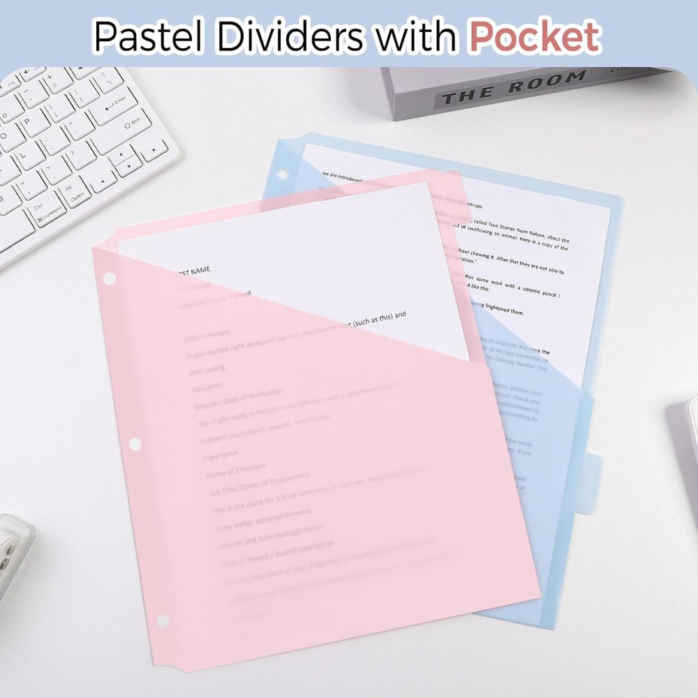8 pcs A4 Pastel Binder Divider - đánh giá và giá Tab Divider A4