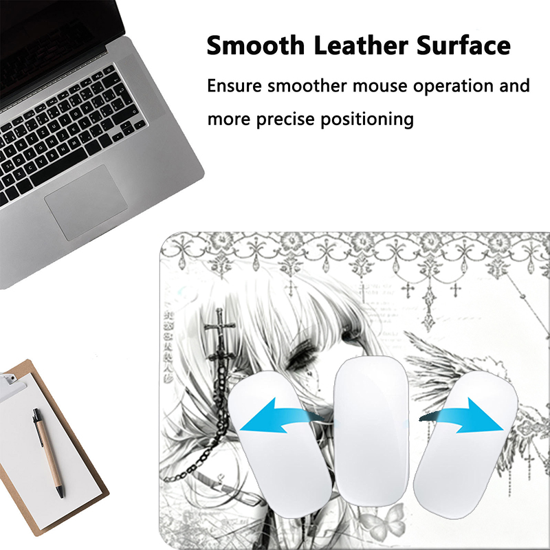 Leather Mousepad Black White A - đánh giá và giá Leather Desk Pad