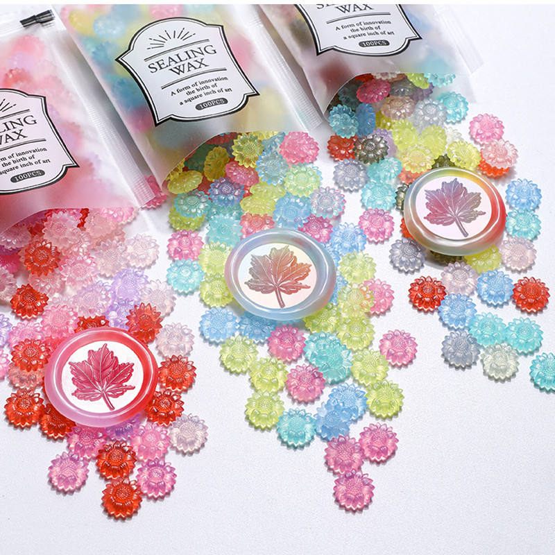 100pcs Translucent Sunflower S - đánh giá và giá Wax Seal Stamp Set