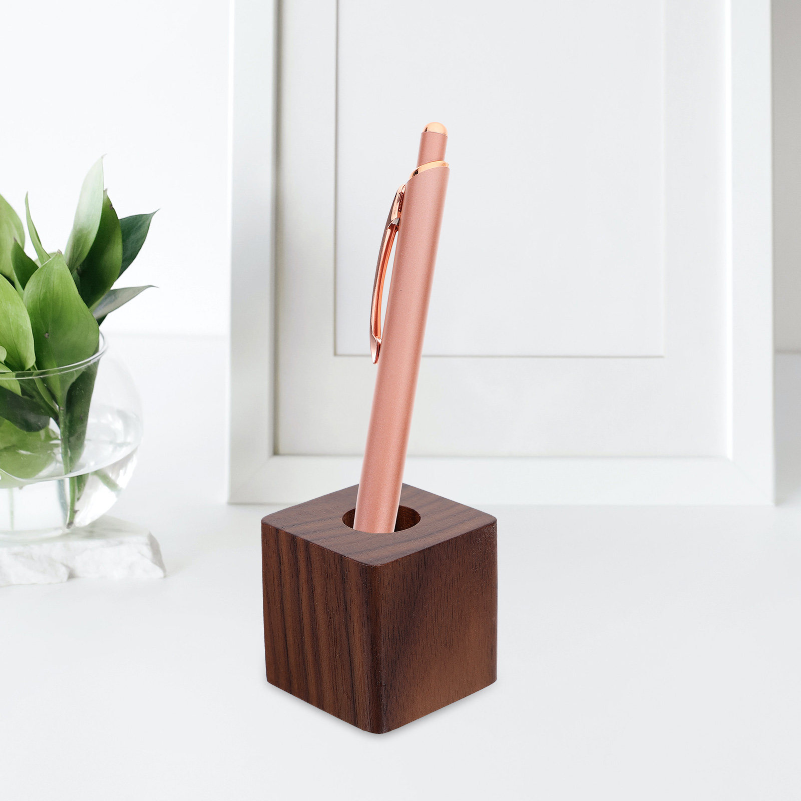Single Wood Pen Holder Walnut  - đánh giá và giá Pen Rest Single