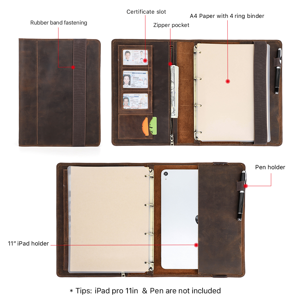 Luxury Retro Business A4 Noteb - đánh giá và giá Binder A4 Lever